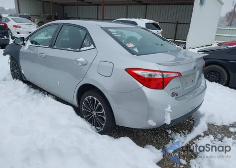 2016 Toyota Corolla S Plus from USA, damaged, VIN 5YFBURHE2GP545800